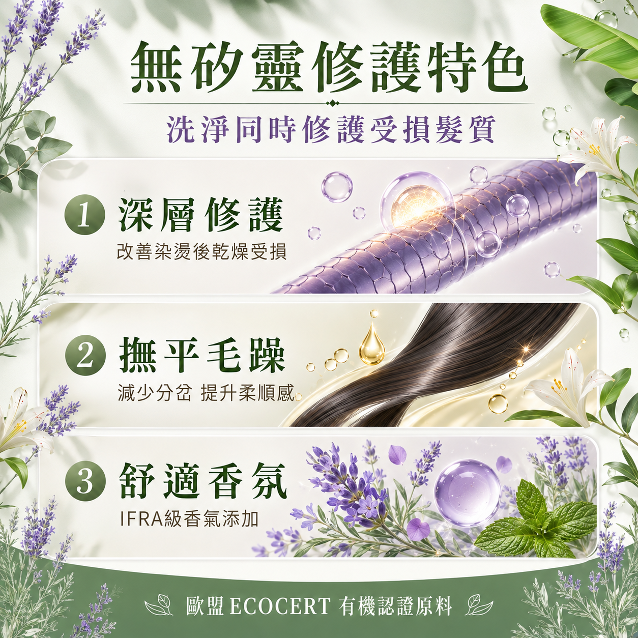O'Lise 歐黎絲 無矽靈染燙修護洗髮精 Silicone-Free Color & Perm Repair Shampoo 500ml