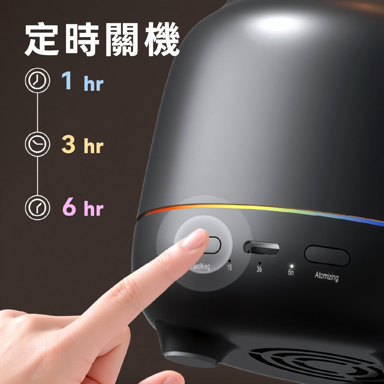 O'Lise 歐黎絲 超音波水氧香氛機 Ultrasonic Aroma Oil Diffuser|燭光呼吸燈效・定時關機・靜音運行