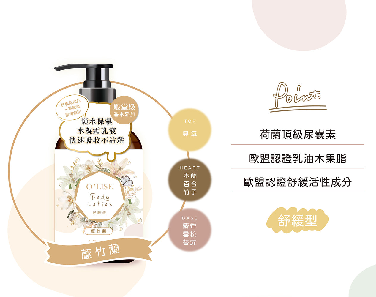 O'Lise 歐黎絲 舒緩型水凝霜乳液 蘆竹蘭 Body Lotion 500ml