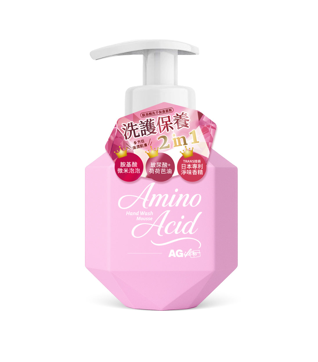 AGift 胺基酸洗手保養慕斯 Amino Acid Hand Wash Mousse 300ml｜洗護保養 2in1